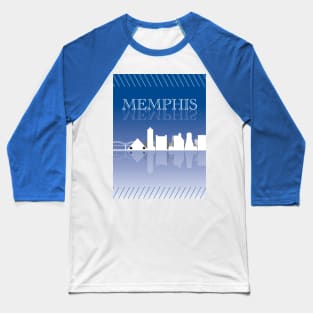 Memphis Skyline Blue Baseball T-Shirt